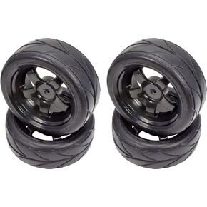 منتجات Apex RC 1/10 على الطريق 12 مم أسود 5 عجلات مطاطية على شكل حرف V (مجموعة من 4) #5000