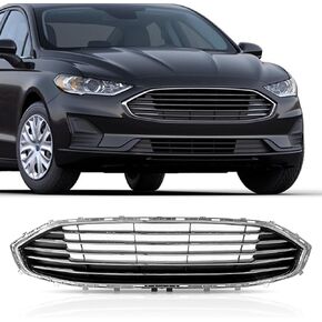 PartsFlow Front Bumper Upper Grille With Chrome For 2019 2020 Ford Fusion KS7Z8200AC