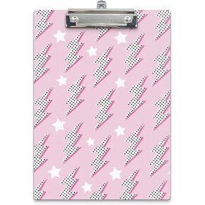 حافظة وردية، لوحة مشبك خشبية عصرية من Preppy Pink Ace of Hearts للفتيات والطالبات والمكاتب والمكاتب المدرسية، لوازم مدرسية Preppy، لوازم مكتبية وردية، مقاس حرف A4 قياسي 9x12.6 بوصة