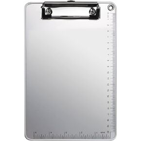 Chris.W A5 Recycled Aluminum Clipboard with Low Profile Clip and Hanging Hole - Cm & Inch Dual Scales Stationery(6''x 9'')