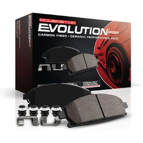 Power Stop Z23-1846 Rear Z23 Evolution Sport Carbon Fiber Infused Ceramic Brake Pads with Hardware For Mazda CX-5 2016-2023 [Model Specific]