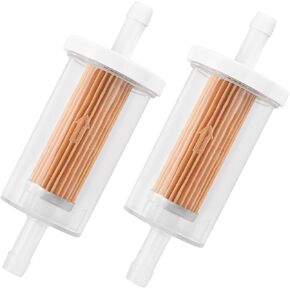 2PCS Inline Fuel Filter,High Flow Diesel Fuel Filter Gas Filter for 1/4" Fuel Line,Automotive Replacement Fuel Filters OEM#493629 695666 for Motorcycle Snowmobile Kart Racing