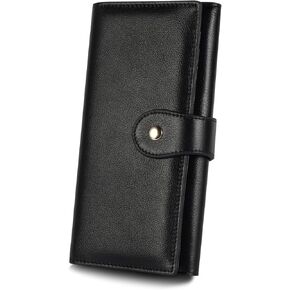 Wallet Women - RFID Blocking Wallet, Credit Card Holder, 100% Genuine Leather Wallets for Women, Ladies Travel Wallet, Women’s Card Wallet with Large Capacity (Green)
