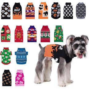 CuteBone Dog Sweater for Small Medium Dogs Pink Pig Knit Puppy Sweater Turtleneck Pet Winter Clothes Cat Apparel with Harness Hole