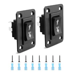 UP Down Momentary Reverse Switch Fit for 5th Wheel Tongue Trailer Stabilizer, Polarity Reversing Momentary Switch 30A DPDT, 2Pcs