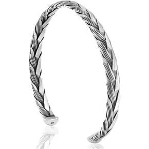 VY JEWELRY SLIM CUFF - Solid 925 Sterling Silver Cuff Bracelet - Made in Thailand
