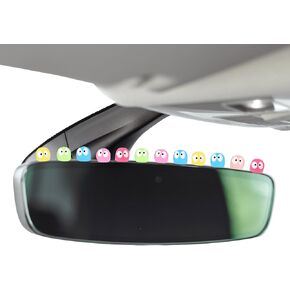 TIESOME 30PCS Cute Mini Colorful Elf Dashboard Ornaments, Tiny Coal Ball Auto Rearview Mirror Decor Mini Cartoon Resin Figures Car Interior Accessories for Women Men