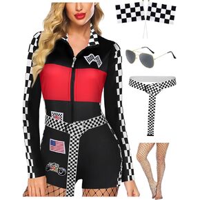 CICOCI Women Race Car Driver Costume Adult With Accessories Halloween Costume Outfits