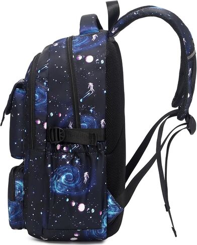 حقيبة ظهر مدرسية من Sugaroom Galaxy Prints للأولاد مع صندوق غداء خفيفة الوزن ومقاومة للماء للأطفال، مجموعة حقائب كتب للمدرسة الابتدائية المتوسطة in Kuwait