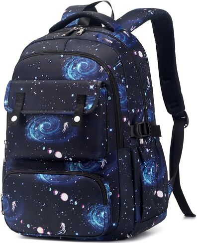 حقيبة ظهر مدرسية من Sugaroom Galaxy Prints للأولاد مع صندوق غداء خفيفة الوزن ومقاومة للماء للأطفال، مجموعة حقائب كتب للمدرسة الابتدائية المتوسطة in Kuwait