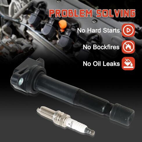 4 قطعة UF629 ملفات تشغيل محرك السيارات وشمعات الإشعال أطقم 97390 لاستبدال 2009-2014 أكورا TSX 2.4L 2354CC in Kuwait