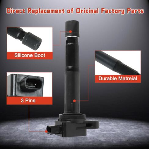 4 قطعة UF629 ملفات تشغيل محرك السيارات وشمعات الإشعال أطقم 97390 لاستبدال 2009-2014 أكورا TSX 2.4L 2354CC in Kuwait