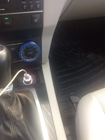 غطاء زر مقبض دوار لتكييف هواء السيارة من Angelguoguo لسيارة Mercedes Benz C Class W204 GLE M GLK SL GLS SLK G GL CLS Class (أزرق) in Saudi Arabia