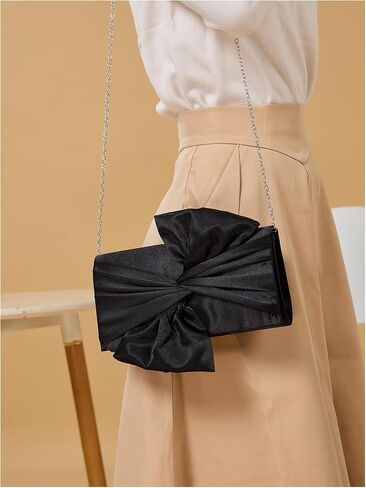 Verdusa Women's Twist Satin Clutch Evening Handbags Crossbody Bag Party Purses in Saudi Arabia