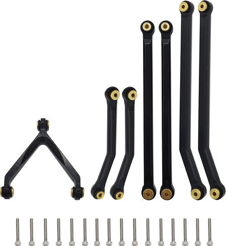 الألومنيوم RC سيارة تعليق الربط التعادل قضيب وصلة عدة عالية التخليص الهيكل الروابط ل SCX24 ديدبولت AXI90081 AXI00004 بيتي B-17 محوري 1/24 RC الزاحف سيارة in Kuwait