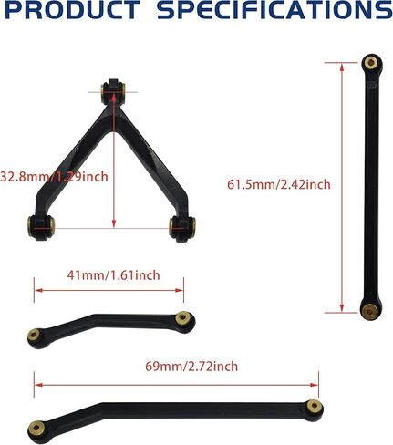 الألومنيوم RC سيارة تعليق الربط التعادل قضيب وصلة عدة عالية التخليص الهيكل الروابط ل SCX24 ديدبولت AXI90081 AXI00004 بيتي B-17 محوري 1/24 RC الزاحف سيارة in Kuwait