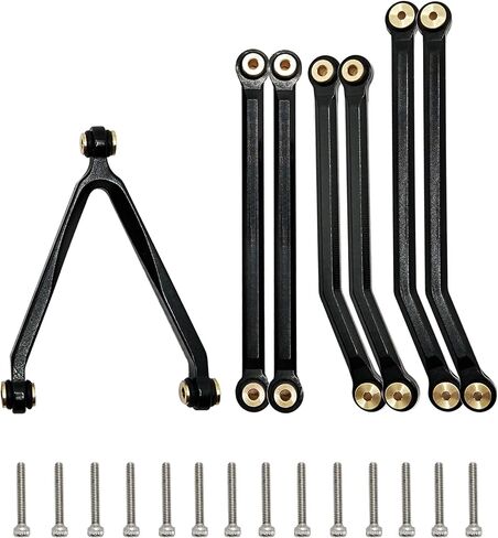Aluminum RC Car Suspension Linkage Tie Rod Link Kit High Clearance Chassis Links for SCX24 Deadbolt AXI90081 AXI00004 Betty B-17 Axial 1/24 RC Crawler Car in Saudi Arabia