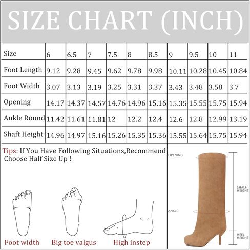 Women's Knee High Boots Suede Wide Calf Stiletto Tall Booties Square Toe Pull On High Heel Riding Long Boots for Women Ladies Fahion Dress Boots Nude Size 10 in Saudi Arabia