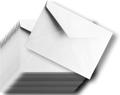 100 Pack A2 White Envelopes, Pointed Flap Baronial Classic Bright White Printable Envelopes For Invitations, Greeting Cards, Weddings, Birthdays, Mailing, Business, Any Occasion in Kuwait