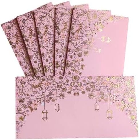 Colourful Designer Shagun Lifafa/Money Gift Envelope Digitally Printed For Gifting Money On Wedding, Birthday & Any Other Occasion Pack Of 10 (Design 6), 18.5 x 9.0 cm in Saudi Arabia