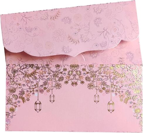 Colourful Designer Shagun Lifafa/Money Gift Envelope Digitally Printed For Gifting Money On Wedding, Birthday & Any Other Occasion Pack Of 10 (Design 6), 18.5 x 9.0 cm in Saudi Arabia
