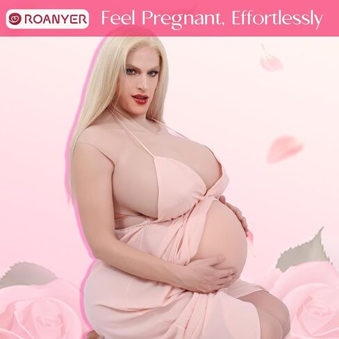 ROANYER Silicone Fake Pregnant Belly Realistic Twins Baby Bump False Pregnancy 5-9 Month for Film Props Cosplay Costumes in Saudi Arabia