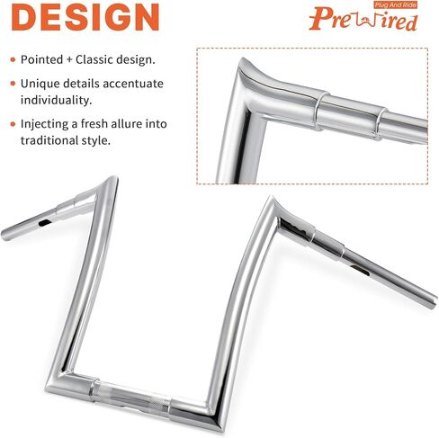 Road King Special 1.5" Fat Meathook Handlebars 12" Ape Hanger for 2017-Up Harley Touring FLTRXS, 2008-Up Softail Fat Bob, 07-17 Fat Boy, 06-17Wide, 2013 Road King CVO and 2015-later Freewheeler,Black in Saudi Arabia