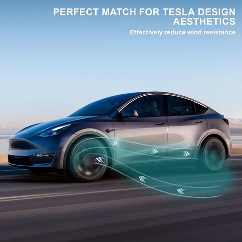 غطاء عجلة Hubcap 19 بوصة لطراز Tesla Y 2019-2024 ABS غطاء عجلة أسود غير لامع متوافق مع ملحقات Tesla Model Y 19 بوصة، 4 عبوات (ZX) in Kuwait