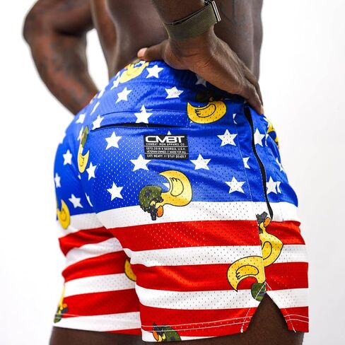 Men’s Original Lifestyle Mesh Shorts | 5" Inseam | Midweight Polyester Blend | 2 Front & 1 Rear Zipper Pockets in Kuwait