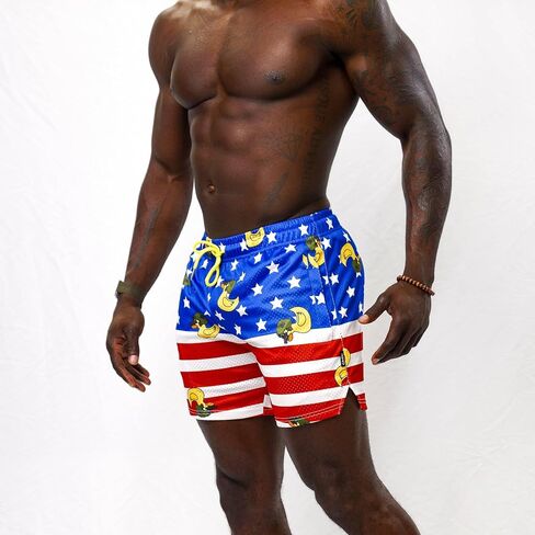 Men’s Original Lifestyle Mesh Shorts | 5" Inseam | Midweight Polyester Blend | 2 Front & 1 Rear Zipper Pockets in Kuwait