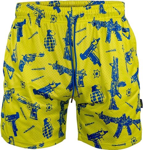 Men’s Original Lifestyle Mesh Shorts | 5" Inseam | Midweight Polyester Blend | 2 Front & 1 Rear Zipper Pockets in Kuwait