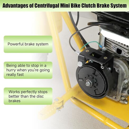 Mini Bike 4" Centrifugal Clutch Brake Band Kit Compatible with Predator 212 196cc Tillotson GX140 GX160 GX200 Coleman CT200U CT200U-EX BT200X Baja Warrior Trailmaster MB165 MB200 Go Kart Parts in Saudi Arabia