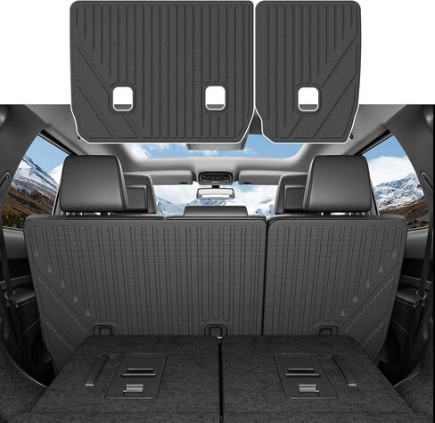 6 Seats Floor Mat Compatible with 2016-2024 Dodge Durango Cargo Mat 3rd Backrest Mat Replacement for 2016-2024 Dodge Durango Accessories (Trunk Mat+3rd Backrest Mat+6 Seats Floor Mat) in Kuwait
