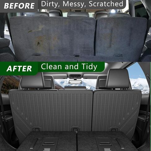 6 Seats Floor Mat Compatible with 2016-2024 Dodge Durango Cargo Mat 3rd Backrest Mat Replacement for 2016-2024 Dodge Durango Accessories (Trunk Mat+3rd Backrest Mat+6 Seats Floor Mat) in Kuwait