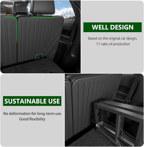 6 Seats Floor Mat Compatible with 2016-2024 Dodge Durango Cargo Mat 3rd Backrest Mat Replacement for 2016-2024 Dodge Durango Accessories (Trunk Mat+3rd Backrest Mat+6 Seats Floor Mat) in Kuwait