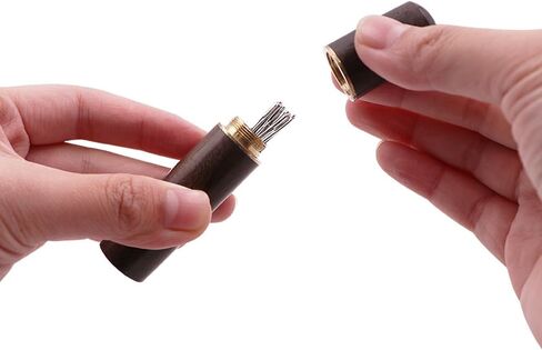 إبر الخياطة اليدوية ذاتية الخيط - إبر سهلة الخيط للخياطة اليدوية، إبرة تطريز جانبية ذاتية الخيط مع علبة إبرة خشبية نمط نحت 24 قطعة in Kuwait