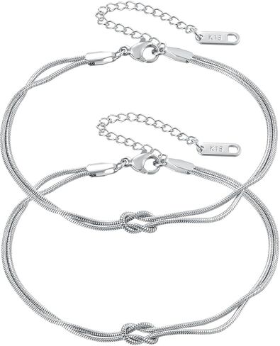 Gold Bracelets 18K Gold Plated Love Knot Bracelet Snake Chain Infinity Bracelet Adjustable Gold Jewelry Gifts for Women. in Saudi Arabia