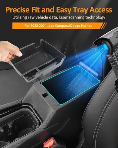 CDEFG for 2022 2023 2024 Jeep Compass/Dodge Hornet Center Console Organizer Tray for Jeep Compass for Dodge Hornet 2023 2024 Accessories Armrest Storage Box Insert Tray Arm Rest Organizer in Saudi Arabia
