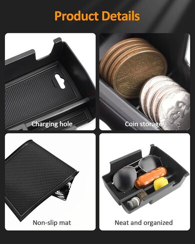 CDEFG for 2022 2023 2024 Jeep Compass/Dodge Hornet Center Console Organizer Tray for Jeep Compass for Dodge Hornet 2023 2024 Accessories Armrest Storage Box Insert Tray Arm Rest Organizer in Saudi Arabia