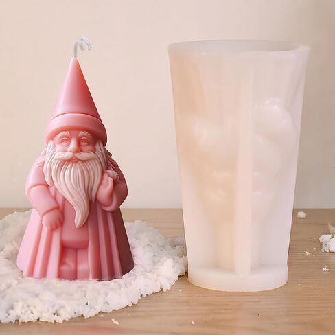 Santa Mold Resin Making Molds Santa Claus Mold Tree Mold Resin Mold Clay Mold Jewelry Resin Casting Mold Craft Supplies 3D Mold Silicone Mold for Resin Casting Mold Candle Making Molds in Kuwait