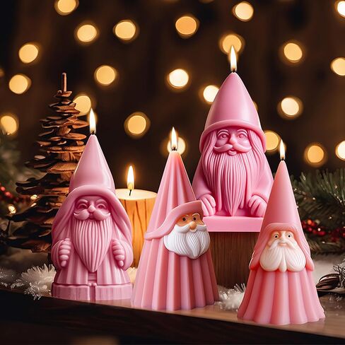 Santa Mold Resin Making Molds Santa Claus Mold Tree Mold Resin Mold Clay Mold Jewelry Resin Casting Mold Craft Supplies 3D Mold Silicone Mold for Resin Casting Mold Candle Making Molds in Kuwait