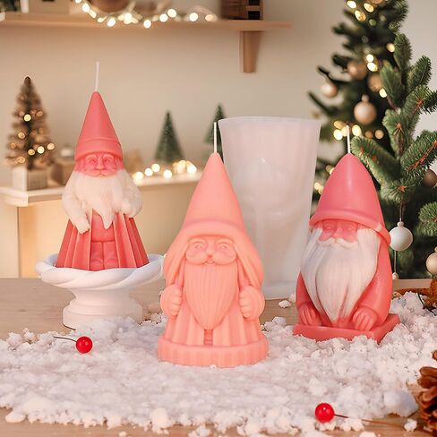 Santa Mold Resin Making Molds Santa Claus Mold Tree Mold Resin Mold Clay Mold Jewelry Resin Casting Mold Craft Supplies 3D Mold Silicone Mold for Resin Casting Mold Candle Making Molds in Kuwait