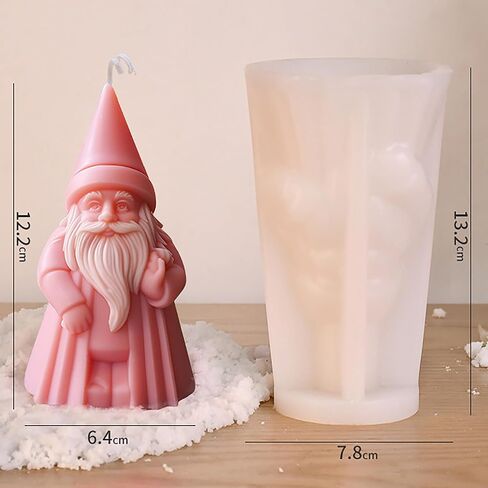 Santa Mold Resin Making Molds Santa Claus Mold Tree Mold Resin Mold Clay Mold Jewelry Resin Casting Mold Craft Supplies 3D Mold Silicone Mold for Resin Casting Mold Candle Making Molds in Kuwait