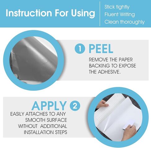 2 Pack Dry Erase Board Sticker Whiteboard Paper 11.7" × 8.3" Self Adhesive Dry Erase Marker White Board Stick On Wall for Kids Office Home Desk Refrigerator Door Classroom Reusable Blank Sheet in Kuwait