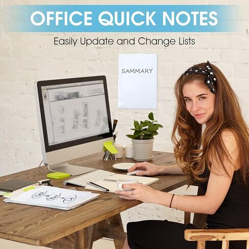 2 Pack Dry Erase Board Sticker Whiteboard Paper 11.7" × 8.3" Self Adhesive Dry Erase Marker White Board Stick On Wall for Kids Office Home Desk Refrigerator Door Classroom Reusable Blank Sheet in Kuwait