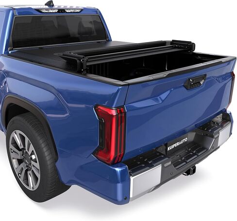 Soft Quad Tonneau Cover Truck Bed Compatible for 2014-2025 Toyota Tundra 5.5ft Bed (incl Utility Track System in Saudi Arabia