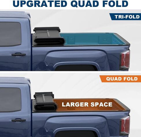 Soft Quad Tonneau Cover Truck Bed Compatible for 2014-2025 Toyota Tundra 5.5ft Bed (incl Utility Track System in Saudi Arabia