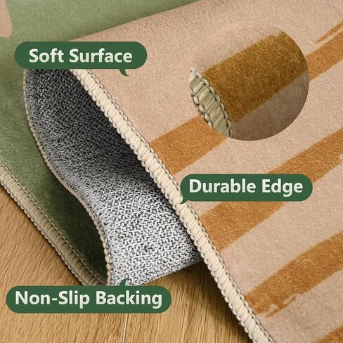 OIGAE 5x7 Area Rugs, Washable Nursery Rug for Bedroom, Living Room, Soft Low Pile Non-Slip Throw Carpet for Home, Classrom, Office, Pink in Kuwait