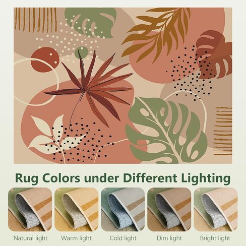 OIGAE 5x7 Area Rugs, Washable Nursery Rug for Bedroom, Living Room, Soft Low Pile Non-Slip Throw Carpet for Home, Classrom, Office, Pink in Kuwait