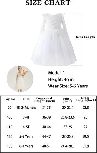 Tutu.kk Toddler Girls Tutu Dress Lace Bow Tie-Back Straight Tulle Long Sleeve Flower Girl Dresses for Party in Saudi Arabia